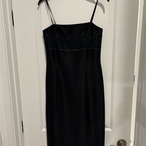 Ann Taylor Elegant Black Silk Strapless Dress